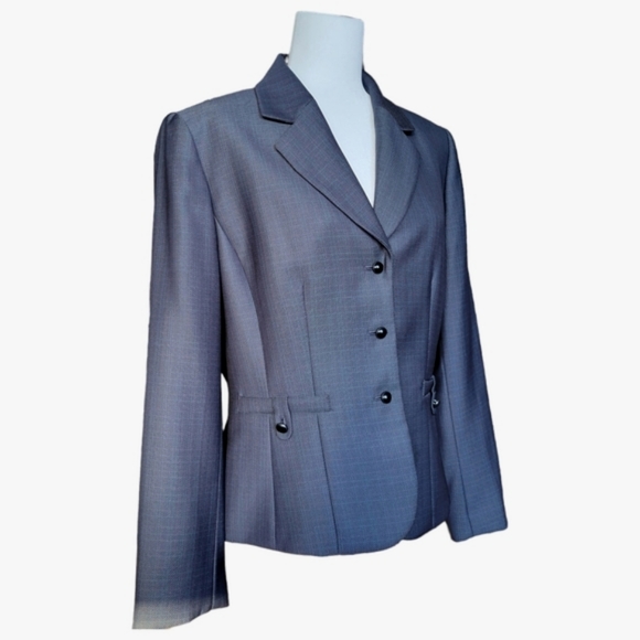 Tahari grey skirt suit women's size 14 - Picture 3 of 17